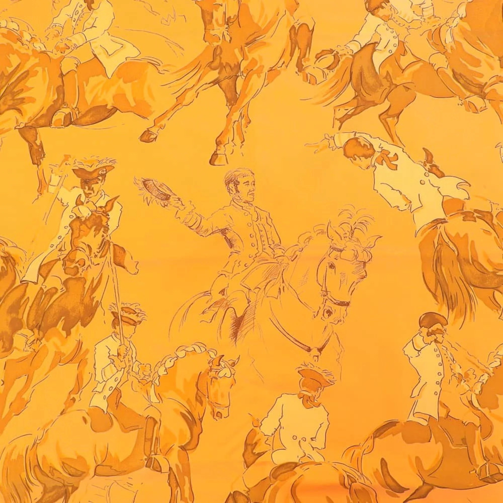 HERMES Authentic Orange Silk Scarf - Picture 4 of 7